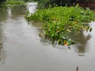 बारिश के कारन घर घर में घुस गया है