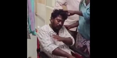 గుడివాడ: గుడివాడలో రోడ్డు ప్రమాదంలో వ్యక్తికి గాయాలు