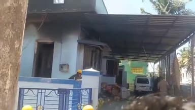 கிணத்துக்கடவு: மணிகண்டபுரம் பகுதியில் கேஸ் கசிவால் தீ விபத்து