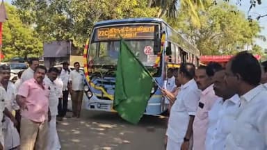 கண்டச்சிபுரம்: வடகரைத்தாழனூர் கிராமத்தில் பள்ளி மாணவனின் கோரிக்கையை அடுத்து உடனடியாக கூடுதல் பேருந்தை துவக்கி வைத்த முன்னாள் அமைச்சர் பொன்முடி