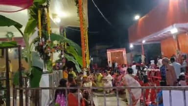 हिरणपुर: सुंदरपुर स्थित लॉट्स टेम्पल में मंत्रोच्चारण के साथ धूमधाम से लक्खी पूजा हुई #hiranpur #pakur #puja #festival