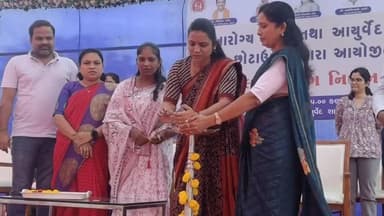 સંખેડા: હાંડોદ સેન્ટર ખાતે જિલ્લા પંચાયત પ્રમુખની ઉપસ્થિતિમાં સર્વ રોગ નિદાન કેમ્પ યોજાયો.