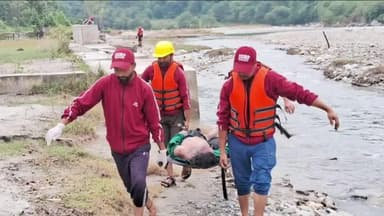 थराली: थाना थराली के अंतर्गत चेपडो गांव के पास पिंडर नदी के बीच में शव मिलने से हड़कंप, पुलिस ने शव को कब्जे में लिया