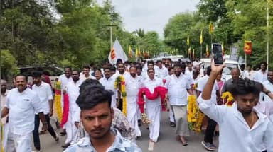 ஆலங்குடி: வடகாட்டில் மறைந்த அமைச்சர் வெங்கடாசலத்தின் நினைவிடத்தில் வீர வணக்கம் செலுத்திய அதிமுகவினர்