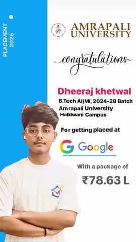 धीरज खेतवाल ने रचा इतिहास, गूगल से मिला ₹78.63 लाख का ऑफर