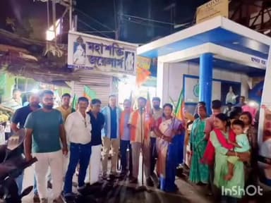 শ্যামপুর ১: শ্যামপুর বাজারে শ্যামপুর বিধানসভা বিজেপির পক্ষ থেকে প্রতিবাদ সভা এবং ত্রান সংগ্রহ কর্মসূচি করা হলো