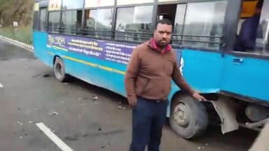 कंडाघाट: कंडाघाट में भयावह सड़क हादसा: बस और कार की जोरदार टक्कर में 3 लोग घायल