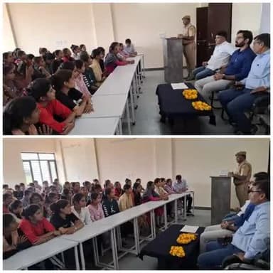 📢 दौसा पुलिस की तरफ से साइबर जागरूकता कार्यक्रम
आज दौसा पुलिस द्वारा कॉलेज नांगल में छात्रों को साइबर सुरक्षा और सुरक्षित इंटरनेट उपयोग के बारे में जागरूक किया गया।
👉 किसी भी अनजान लिंक या मैसेज पर व्यक्तिगत जानकारी साझा न क