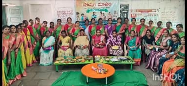 బోయిన్పల్లి: మండల కేంద్రంలో సిడిపిఓ ఆధ్వర్యంలో ఘనంగా పోషణ మాసం వేడుకలు సామూహిక సీమంతాలు