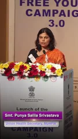 Caption:
A strong start to a stronger movement!🚭
At the launch of #TFYC3.0, Smt. Punya Salila Srivastava, Secretary, Ministry of Health & Family Welfare.