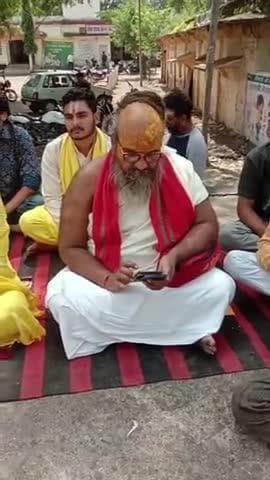 गंज बासौदा में अनशन पर बैठे गोमाता की रक्षा के लिए सरकार से भूमि की मांग #गंजबासोदा