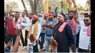 छत्तीसगढ़िया क्रांति सेना ने SECL की ठेका कंपनी के खिलाफ किया उग्र प्रदर्शन