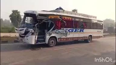 ରେଢାଖୋଲ: ଲୁହାପଙ୍କ ଛକ ନିକଟରେ ଟ୍ରଲର କୁ ଧକ୍କା ଦେଲା ଯାତ୍ରୀବାହି ବସ୍ , ଜଣେ ମୃତ ୧୦ ଜଣ ଆହତ
