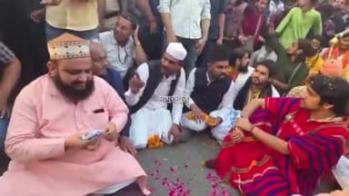 फरीदाबाद: हिंदू राष्ट्र घोषित करने को लेकर निकाली जा रही सनातन पदयात्रा में देखने को मिला हिंदू मुस्लिम भाईचारा