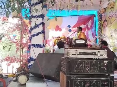 ग्राम सांकरी पीपल वाले बाबा पर हो रही श्रीमद् भागवत कथा ज्ञान यज्ञ कथा वाचक पं, सेवाराम शास्त्री जी