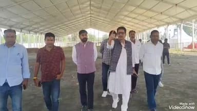 देवघर: देवघर जिला ओलंपिक संघ के अध्यक्ष सुनील खवाडे ने कोठिया स्थित कथा मैदान का किया अवलोकन