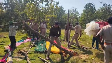 बलौदा: बलौदा क्षेत्र के वन भूमि पर किए गए अवैध अतिक्रमण को हटाने के लिए वन विभाग ने की कार्यवाही