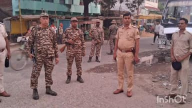 हुलासगंज: हुलासगंज में मतदान के लिए सभी बूथों पर अर्धसैनिक बलों की तैनाती