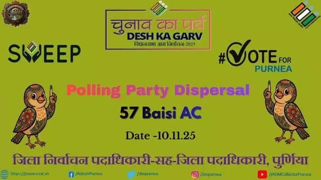 Polling Party Dispersal Baisi
.
.
.
.
.
.
.
.
#कोई_योग्य_मतदाता_छूटे_ना #eci #sveep #biharelection2025 #bihar #purnia #p...