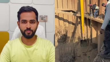 વડોદરા પૂર્વ: બુલેટ ટ્રેજ પ્રોજેક્ટ સાઇટ પર મગર આવી ચડ્યો,બહાર કાળવા જેસીબી વાપરવું પડ્યું.