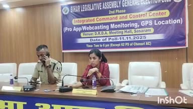 सासाराम: रोहतास जिले में द्वितीय चरण के मतदान सात विधानसभा में कड़ी सुरक्षा के बीच शुरू हुआ