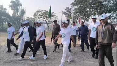 गिरिडीह: झारखंड राज्य गठन के 25वें वर्ष पर गिरिडीह स्टेडियम में 'रन फॉर झारखंड' का आयोजन