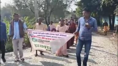 आदित्यपुर गम्हरिया: झारखंड: रजत जयंती समारोह पर चामारू और यशपुर पंचायत में निकली प्रभातफेरी