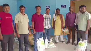 शिवाजी नगर: डुमरा मोहन पंचायत भवन में किसानों को रियायती दर पर मसूर, मटर और सरसों के बीज दिए गए