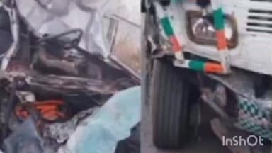 केळापूर: नादुरुस्त उभ्या ट्रकला भरधाव ट्रकची मागून धडक दोन ठार हायवे वरील मंगी शिवारातील घटना