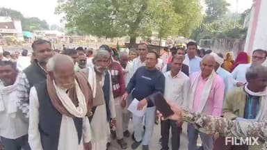 मुरैना नगर: खुमान का पुरा गांव के ग्रामीण समस्या लेकर पहुंचे कलेक्ट्रेट, सरपंच द्वारा नाला रोकने से फसल बर्बाद