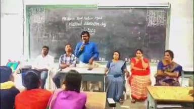 పుంగనూరు: మౌలానా అబుల్ కలాం ఆజాద్ ను సేవలు మరువలేనివి.
డిగ్రీ కళాశాల వైస్ ప్రిన్సిపాల్ రాజశేఖర్.