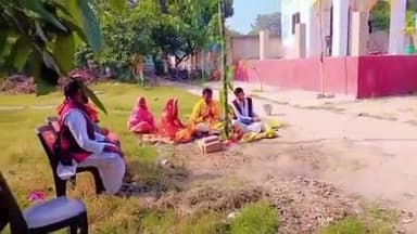 मोरवा: निकसपुर पंचायत में 11 दिवसीय राधे कृष्ण महायज्ञ के लिए हुआ भूमि पूजन, लिया गया संकल्प