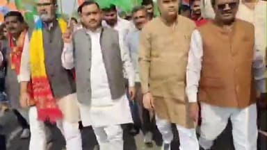 सहावर: अमांपुर में भाजपाईयों ने निकाली पद यात्रा, जिसने विभिन्न मार्गों पर किया भ्रमण