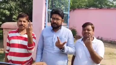 काको: मनियामा मतदान केंद्र पर जदयू प्रत्याशी ऋतुराज कुमार ने किया मतदान, मीडिया से बातचीत