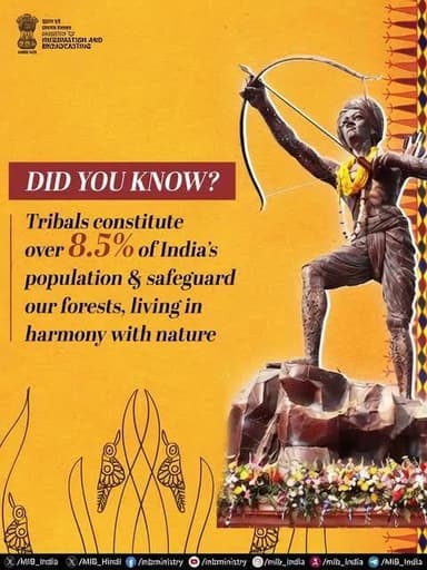 Tribals, over 8.5% of India, have safeguarded forests and traditional wisdom for generations. This Janjatiya Gaurav Varsh, let’s honor & preserve their heritage.
#JanjatiyaGauravVarsh