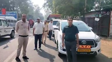 माडा: जिला परिवहन विभाग ने तीन वाहनों पर लगाया ₹70000 का अर्थदंड