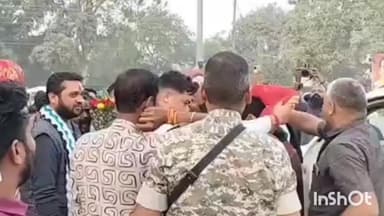 उचेहरा: ज.स.स.समिति के प्रदेश अध्यक्ष अभिषेक पांडेय ने मैहर में राज्य के पूर्व गृहमंत्री नरोत्तम मिश्रा का किया स्वागत