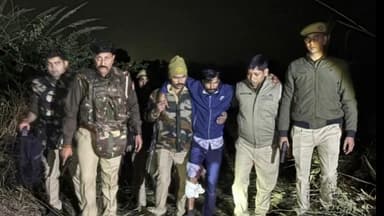 भरथना: लखना भोगनीपुर नहर किनारे पुलिस और बदमाश के बीच मुठभेड़, बदमाश को लगी गोली, एक सिपाही घायल