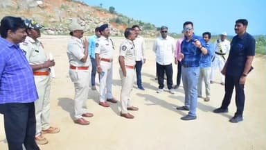 సత్యసాయి జయంతి వేడుకల ఏర్పాట్లను పరిశీలించేందుకు బుల్లెట్ ఎక్కిన కలెక్టర్ & ఎస్పీ