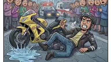 বারুইপুর: বারুইপুর বাইপাসে বাইক দুর্ঘটনায় আহত ১ বাইক চালক