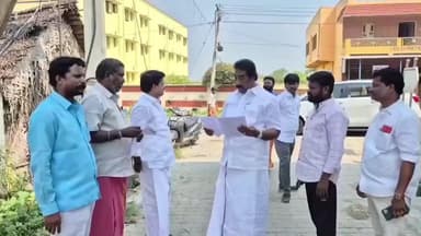 ஸ்ரீபெரும்புதூர்: ஸ்ரீபெரும்புதூர் பகுதியில்வாக்காளா்கள் கணக்கீட்டு படிவம் விநியோகிப்பதை அதிமுக முன்னாள் அமைச்சர் சோமசுந்தரம் பாா்வையிட்டு ஆய்வு செய்தனா்