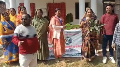 कर्माटांड /विद्यासागर: कर्माटांड़ पंचायत में अबुआ आवास योजना के तहत लाभुकों का गृह प्रवेश, स्वच्छता की शपथ दिलाई गई