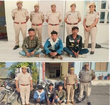 पुलिस थाना विवेक विहार द्वारा बडी कार्यवाही करते हुए चोरों की गैंग का पर्दाफाश ।
मुल्जिमों के कब्जे से चोरी की कुल 08 मोटर साईकिले बरामद ।
नाबालिग सहित कुल 04 आरोपी सुनिल रेगर व सुनिल भाट व हीरालाल उर्फ बबलू को किया गिरफ्तार।