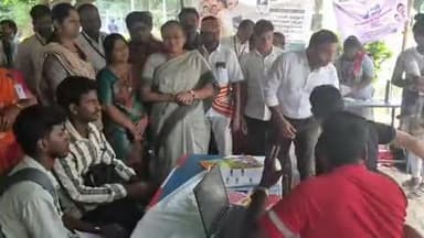 காட்பாடி: காட்பாடி விஐடியில் தனியார் வேலைவாய்ப்பு முகாம் உடனே 24 பேருக்கு பணி ஆணை வழங்கிய மாவட்ட ஆட்சியர்