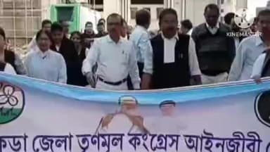 বাঁকুড়া ১: SIR-এর কোন বৈধ ভোটারের নাম বাদ গেলে আইনজীবীরা বিনা পয়সায় আইনি পরিসেবা দেবে, কোর্ট কম্পাউন্ডে মিছিল TMC আইনজীবী সেলের