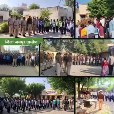#Jaipur_Rural : जिले के समस्त पुलिस थानों पर गूंजा वंदे मातरम 🇮🇳
#राष्ट्रगीत वंदे मातरम के 150 वर्ष पूरे होने के उपलक्ष...
