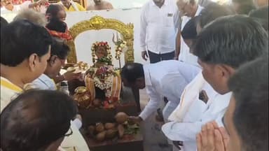 ఘన్పూర్ ములుగు: రామాలయంలో శివలింగం, నవగ్రహాల ప్రతిష్టాపలో పాల్గొన్న ఎమ్మెల్యే గండ్ర