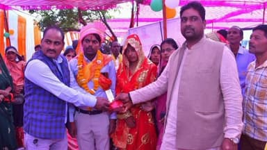 तिर्वा: हसेरन में मुख्यमंत्री के सामूहिक विवाह कार्यक्रम में 99 जोड़ो ने लिए फेरे, जीवन भर साथ रहने का संकल्प लिया