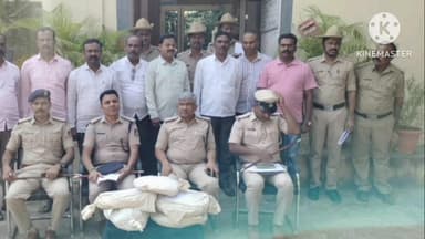 ಗಂಗಾವತಿ: ಚಿಕ್ಕಜಂತಕಲ್ಲ ಗ್ರಾಮದ ಮಾರಮ್ಮ ದೇವಸ್ಥಾನದ ಹತ್ತಿರ ಗಾಂಜಾ ಮಾರಾಟ ಮಾಡಲು ಬಂದ ನಾಲ್ಕು ಜನರ ಬಂದನ