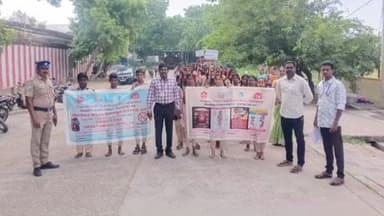 திருச்சுழி: திருச்சுழியில் புகையிலை இல்லா இளைஞர்கள் விழிப்புணர்வு பிரச்சாரம் 3.0 நடைபெற்றது